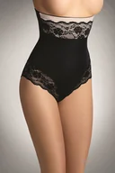 Majtki damskie - Majtki damskie wysokie z koronką Valeria Eldar czarne beżowe  S - miniaturka - grafika 1