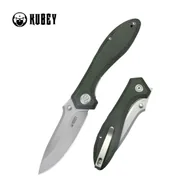 Noże - Nóż składany Kubey Ruckus Green Micarta, Beadblasted AUS-10 by Sherif Manganas (KU314N) - miniaturka - grafika 1