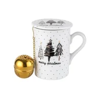 Kubki - Kubek Christmas Glam z pokrywką 280 ml wielokolorowy - miniaturka - grafika 1