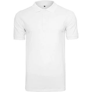 Koszulki męskie - Build Your Brand Build Your Brand Męska koszulka polo Piqué T, biała, L BY008-00220-0042 - grafika 1
