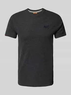 Koszulki męskie - T-shirt z wyhaftowanym logo - miniaturka - grafika 1