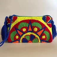 Torebki damskie - Kolorowa torebka boho punch needle II - miniaturka - grafika 1