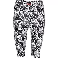 Legginsy - Fila Damskie krótkie legginsy Bilboa AOP do jogi, Jasna biała abstrakcyjna zebra Aop, XS - miniaturka - grafika 1