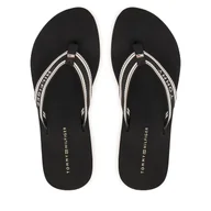 Klapki i japonki damskie - Japonki Tommy Hilfiger Flag FW0FW09195 Czarny - miniaturka - grafika 1