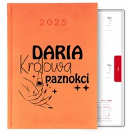 Notesy i bloczki - KALENDARZ POMARAŃCZOWY TERMINARZ A5 2025 PREZENT DLA MANICURZYSTKI WZORY - miniaturka - grafika 1