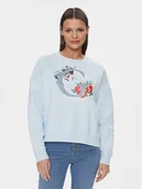 Bluzy damskie - Guess Bluza W4RQ11 K9Z21 Błękitny - miniaturka - grafika 1