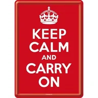 Dekoracje domu - Art Nostalgic 10212 United Kingdom Keep Calm and carry on, pocztówka blaszana, 10 x 14 cm 10212 - miniaturka - grafika 1