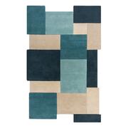 Dywany - Niebiesko-beżowy dywan wełniany 180x120 cm Abstract Collage – Flair Rugs - miniaturka - grafika 1