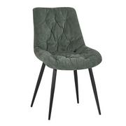 Krzesła - Krzesło tapicerowane Oliver sztruks zielony - miniaturka - grafika 1