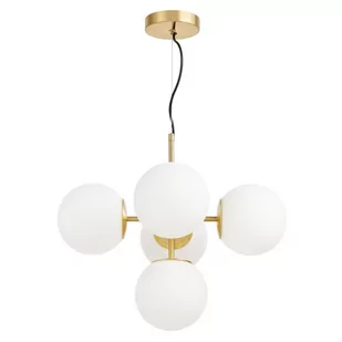 Lumina Deco Deco NOWOCZESNA LAMPA WISZĄCA MOSIĘŻNA STELVIO W5 LDP 6041-5 (MD) - Lampy sufitowe - miniaturka - grafika 1