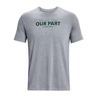 Koszulki sportowe męskie - Męski t-shirt z nadrukiem Under Armour UA We All Play Our Part Short Sleeve - szary - UNDER ARMOUR - miniaturka - grafika 1