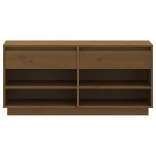 Lumarko Szafka na buty, miodowy brąz, 110x34x52 cm, lite drewno sosnowe - Szafki na buty - miniaturka - grafika 6