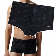 Kąpielówki męskie - Kąpielówki Męskie Dopasowane Bokserki Kąpielowe na Basen ATLANTIC - XL - miniaturka - grafika 1