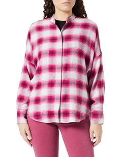 Gerry Weber Damska bluzka 860035-31424, szara/fioletowa/różowa kratka, 44 - Bluzki damskie - miniaturka - grafika 1