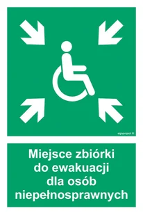 AF024 MIEJSCE ZBIÓRKI DO EWAKUACJI DLA NIEPEŁNOSPRAWNYCH, KS - FOLIA PODŁOGOWA FOTOLUMINESCENCYJNA; (700X1050MM) - Systemy ekspozycyjne i znaki informacyjne - miniaturka - grafika 1