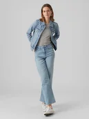 Kurtki damskie - Vero Moda Kurtka dżinsowa w kolorze błękitnym - miniaturka - grafika 1