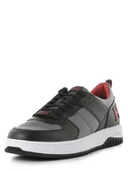 Trampki męskie - HUGO Tenisówki Mężczyźni Sztuczna skóra czarny|szary jednolity, 42 - miniaturka - grafika 1