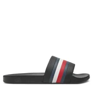 Klapki i japonki męskie - Klapki Tommy Hilfiger FM0FM05233 Czarny - miniaturka - grafika 1