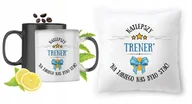 Gadżety dla niej i dla niego - Dla Trenera Zestaw Kubek Magiczny + Poduszka z Nadrukiem ze Zdjęciem - miniaturka - grafika 1