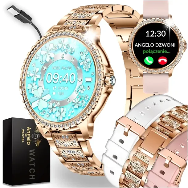 Smartwatch Zegarek Damski Polskie Menu Rozmowy Smart Watch Dla Kobiety Pl