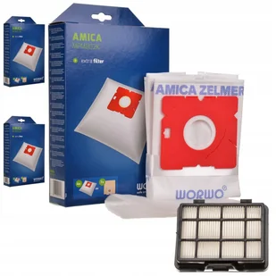 12x WORKI do AMICA ORA YUGO SURAZO VM + filtr HEPA - Worki do odkurzaczy - miniaturka - grafika 1