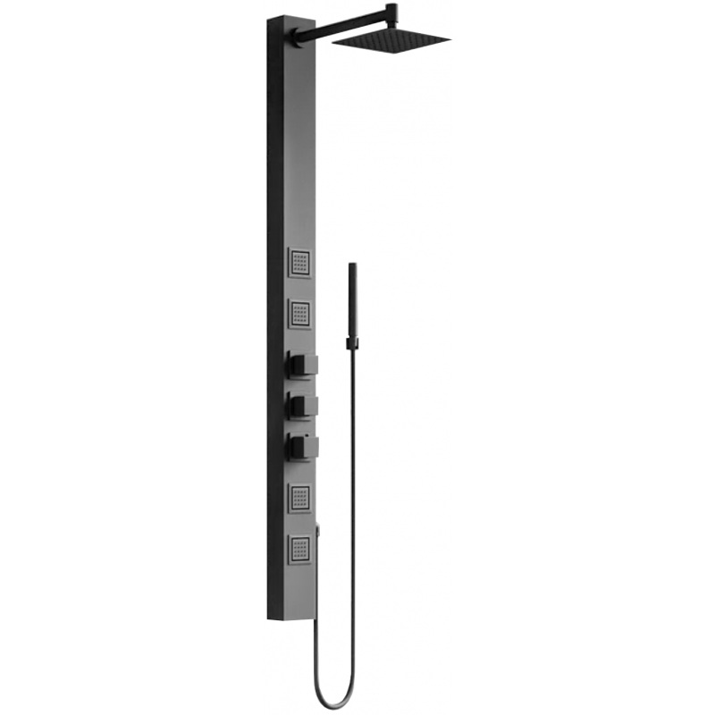 Mexen Orco panel prysznicowy, czarny - 7607-03-70