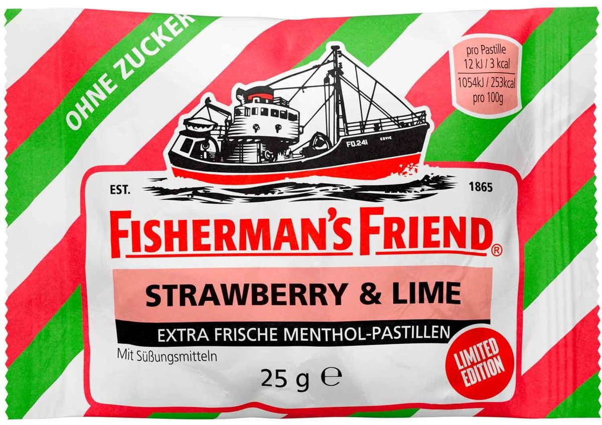 FISHERMAN'S FRIEND pastylki pudrowe Strawberry&Lime truskawka limonka 25g