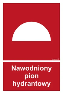 BB019 NAWODNIONY PION HYDRANTOWY, KN - FOLIA PODŁOGOWA NIEŚWIECĄCA; (100X148MM) - Systemy ekspozycyjne i znaki informacyjne - miniaturka - grafika 1