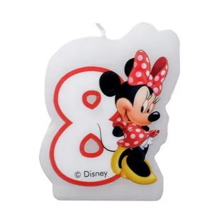 ŚWIECZKA NA TORT CYFERKA 8 MYSZKA MINNIE 1szt. - Urodziny dla dorosłych - miniaturka - grafika 1