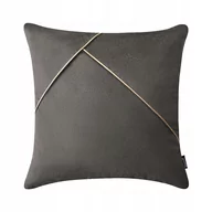 Poszewki na poduszki - Room99 POSZEWKA DEKORACYJNA BE GLAM SIMPLE - SZARA CIEMNA 45x45 5908224019240 - miniaturka - grafika 1