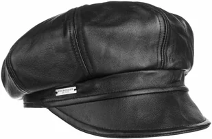 Czapka Newsboy Skóra by Seeberger, czarny, M (56-57 cm) - Czapki dla dzieci - miniaturka - grafika 1