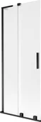 Parawany nawannowe - Mexen Velar L parawan nawannowy 2-skrzydłowy rozsuwany 80 x 150 cm, szron, czarny - 896-080-003-31-70 - miniaturka - grafika 1