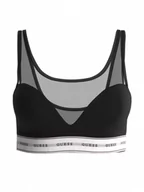 Bielizna sportowa damska - Damski biustonosz Guess Carrie Bralette - czarny - GUESS - miniaturka - grafika 1