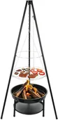 Paleniska ogrodowe - Palenisko trójnóg duży grill ogniskowy ogrodowy wiszący 2w1 - miniaturka - grafika 1