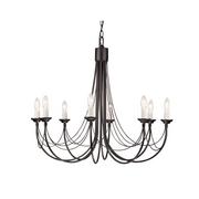 Lampy sufitowe - Elstead Lighting Carisbrooke 8Lt Chandelier Black CB8 BLACK Elstead lampa wisząca stylowa świecznikowa CB8 BLACK ) - miniaturka - grafika 1