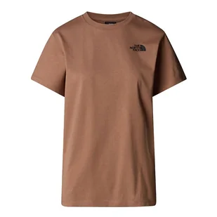 Koszulka The North Face Redbox 0A87NK6E11 - brązowa - Koszulki sportowe damskie - miniaturka - grafika 1