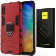 Etui i futerały do telefonów - Etui Pancerne Spacecase X-Ring Uchwyt Magnetyczny Uchwyt Ring Case Obudowa Plecki Redmi 9A / 9At Czerwony - miniaturka - grafika 1