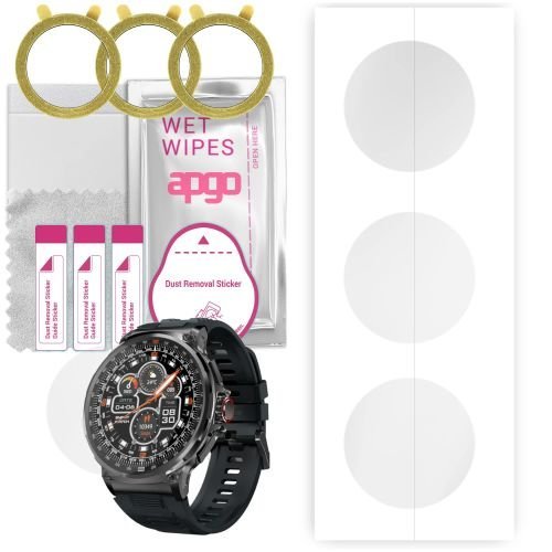 3x folia ochronna hydrożelowa do Colmi V69 - apgo Smartwatch Hydrogel Protection Ochrona na ekran smartwatcha