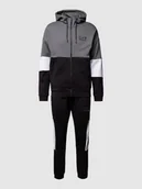 Spodnie sportowe męskie - Dres treningowy w stylu Colour Blocking - miniaturka - grafika 1