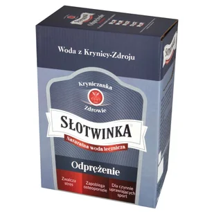 Kryniczanka Słotwinka Naturalna woda lecznicza Odprężenie 3 l - Woda - miniaturka - grafika 1