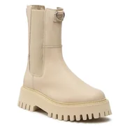 Botki damskie - Sztyblety Bronx 47268-AA Beżowy - miniaturka - grafika 1