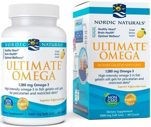 Ultimate NORDIC NATURALS Nordic Naturals Omega-3 - 60 kapsułek żelowych Cytrynowe - Witaminy i minerały - miniaturka - grafika 1