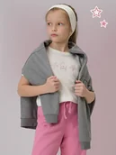 Koszulki dla dziewczynek - 4F T-shirt regular z nadrukiem dziewczęcy - biały 164 (13-14 lat) - miniaturka - grafika 1