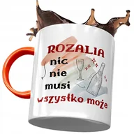 Kubki - Kubek Pomarańczowy Dla Rozalii Koleżanki Prezent z Nadrukiem ze Zdjęciem+ Opakowanie na prezent (wzór 01) - miniaturka - grafika 1