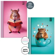 Zeszyty szkolne - Bee-bee Zeszyt A532k 3-linie kolor 90g Kapibara (10szt) - miniaturka - grafika 1