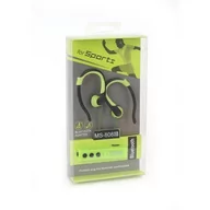 Słuchawki - Fiesta Earphones Bluetooth + Selfie Shutter Fis915 Green [43515] - miniaturka - grafika 1