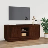 Szafki RTV - vidaXL Szafka pod TV, brązowy dąb 102x35x45 cm materiał drewnopochodny - miniaturka - grafika 1