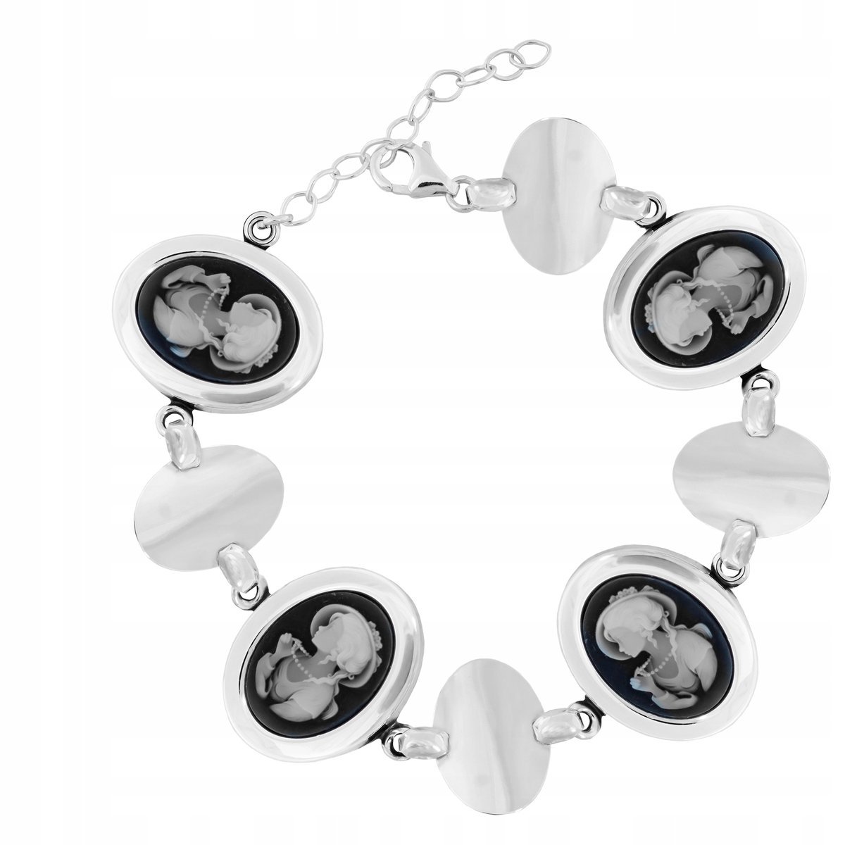 Bransoletka Srebrna Pani Walewska Kamea