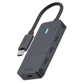 Hub USB Rapoo USB-C/4x USB-C (UCH-4002) - Huby USB - miniaturka - grafika 1