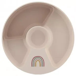 Mepal Talerzyk dziecięcy dzielony Mio Sunshine & Rainbow 108002565245 - Miseczki i talerzyki dla dzieci - miniaturka - grafika 1